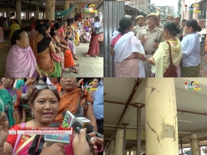 Earthquake hit women vendors' attempt to reoccupy to damaged Ima Keithel thwarted