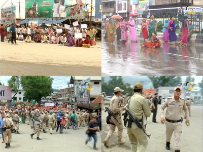 BJP workers and JCILPS volunteers attempt to storm the assembly on the last day of the Monsoon Session