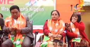 Manipur Trinamool Congress President Kim Gangte and two former Congress MLAs join BJP