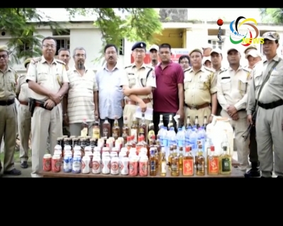 Local liquor and beer bottles from Moreh market were seized