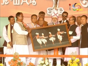 Modi addresses mammoth election rally at Langjing Achouba, says what Congress could not do in 15 years, BJP will do in 15 months
