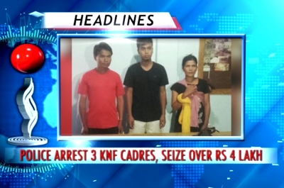 Police arrest three Kuki National Front cadres including a woman, recover Rs 4 lakh 47 thousand from them