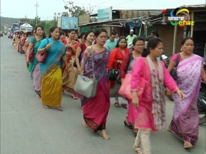 RMSA teachers demand immediate release of 7-month salaries, take out protest rally in Imphal