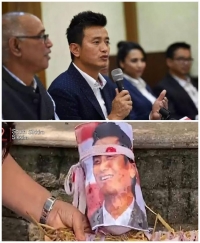 9 ARRESTED FOR BURNING BAICHUNG BHUTIA'S EFFIGY