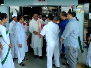 AICC leaders arrive in Imphal to chalk out pre-poll plans; general secretary CP Joshi says he wants to understand political situation in Manipur