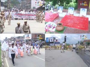 Thousand of students take part in rally marking the 51st Hunger marchers' Day in Imphal