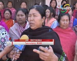 People injured in Kyamgei under Keirao Assembly Constituency after a scuffle broke out at an election Rally.