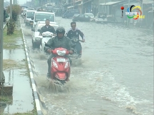 Many areas in Imphal experience first flood of the year after a heavy shower