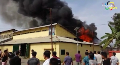 FIRE BREAKS OUT AT TAKYEL INDUSTRIAL ESTATE; CAUSES DAMAGES OF WORTH RS 2 CRORE