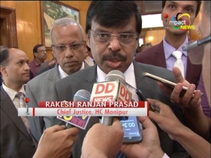 Justice Rakesh Ranjan Prasad takes oath as the third Chief Justice of High Court of Manipur