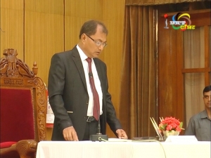 Retired IAS officer S. Sunderlal has been sworn in as the first Chairman of Manipur Municipality Property tax Board