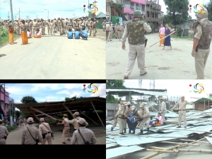 Police foils public meeting organised by JAC of Khomdram Ratan at Singjamei, scuffle breaks out between students and police