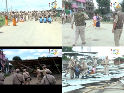 Police foils public meeting organised by JAC of Khomdram Ratan at Singjamei, scuffle breaks out between students and police