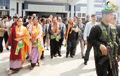 Union Minister Dr Harsh Vardhan arrives on two-day visit in Imphal
