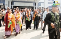 Union Minister Dr Harsh Vardhan arrives on two-day visit in Imphal