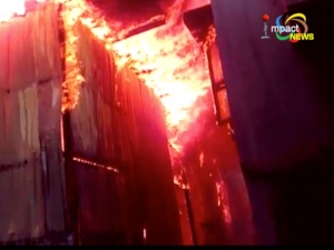 Property worth about 10 lakh rupees were destroyed in a fire