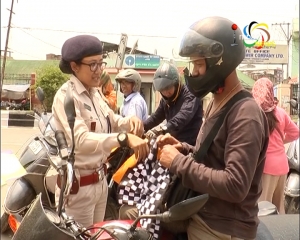 Traffic Police conducts traffic awareness cum drive in Imphal, fine those driving without license