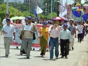 University and college students take part in international youth day celebration at Manipur University