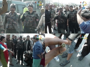 Escorts of Phungzathang Tonsing fire at bandh supporters near Tiddim ground, people force them to apologise