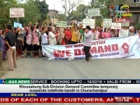 Khousabung Sub-Division Demand Committee temporary suspends indefinite bandh in Churachandpur;