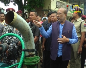 Chief Minister Biren reiterates that govt will build houses for flood victims during his visit to flood hit areas in Khurai